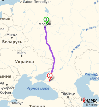 Маршрут из Краснодара в Ивантеевку