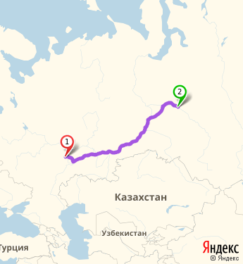 Маршрут из Ульяновска в Нижневартовск