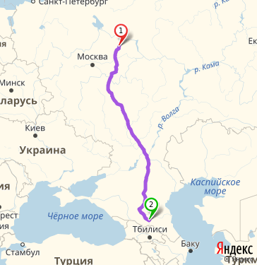 Маршрут из Иванова в Назрань