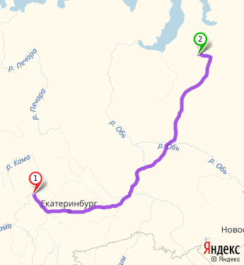 Новый уренгой красноярск карта