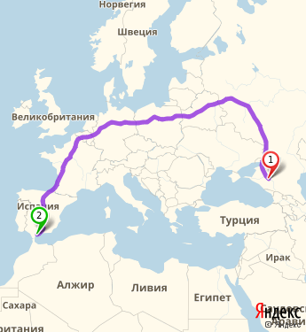 Маршрут из Армавира в Marbella