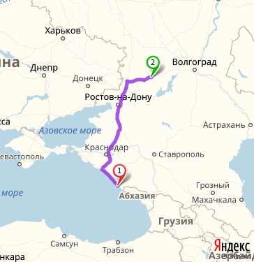 Маршрут из Сочи в Морозовска