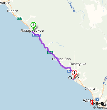 Маршрут по Сочи