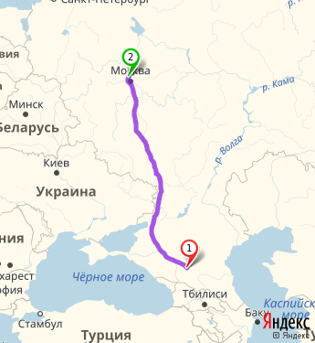 Маршрут из Минеральных Вод в Долгопрудный