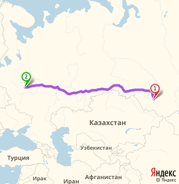 Маршрут из Барнаула в Москву