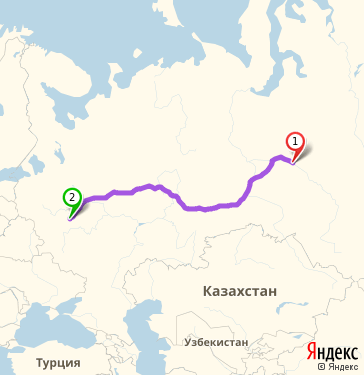 Маршрут из Нижневартовска в Москву