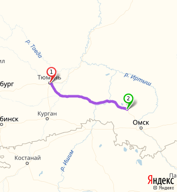 Курган ялуторовск расстояние на машине карта