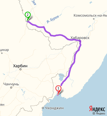 Трасса хабаровск владивосток карта