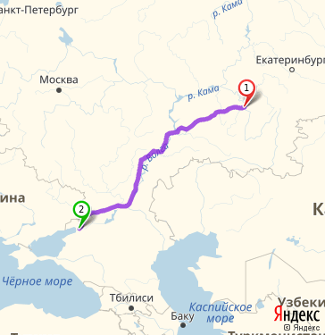 Маршрут из Уфы в Ростов-на-Дону
