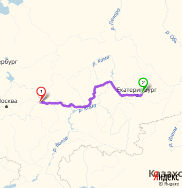 Маршрут из Богородска в Асбеста