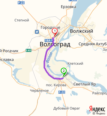 Маршрут по Волгограду