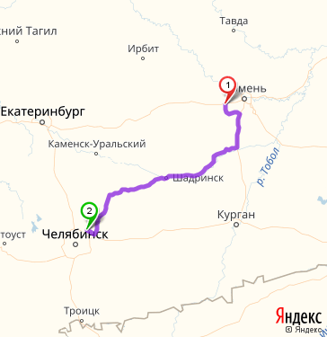 Карта от ирбита до тюмени