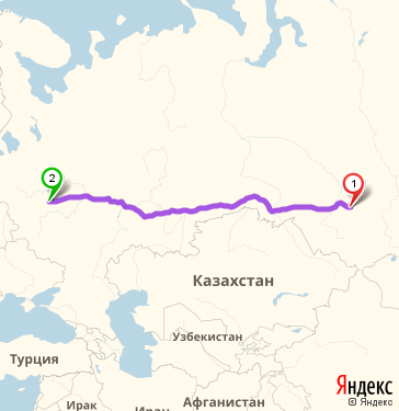 Маршрут из Кемерова в Москву