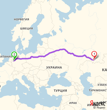 Маршрут из Оренбурга в Бохум