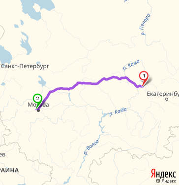 Маршрут из Перми в Красногорска