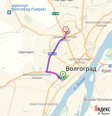 Маршрут по Волгограду