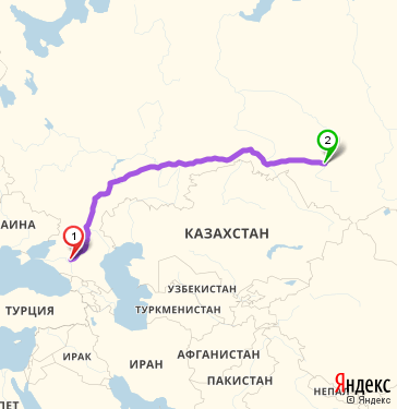 Маршрут из Ставрополя в Новосибирск