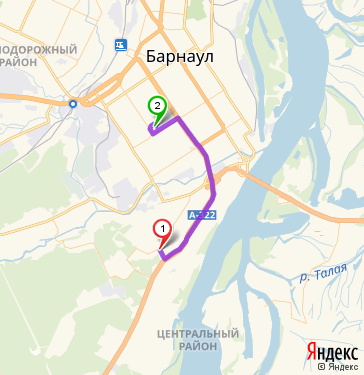 Маршрут по Барнаулу