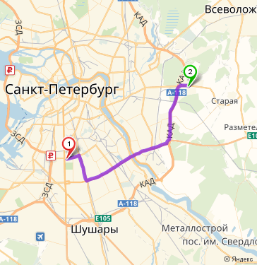 Карта санкт петербурга янино