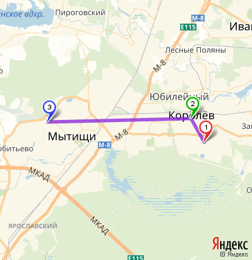 Маршрут королев мытищи