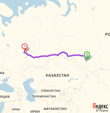Маршрут из Новочебоксарска в Барнаул