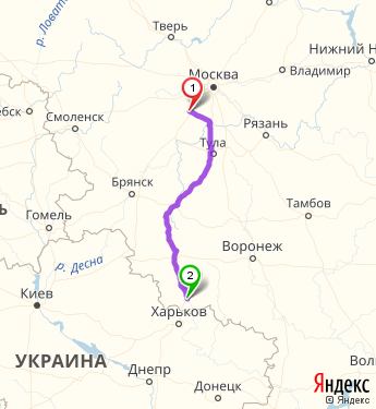 Маршрут из Балабанова в Белгород