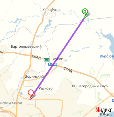 Маршрут из Саратова в Расловку 1-я