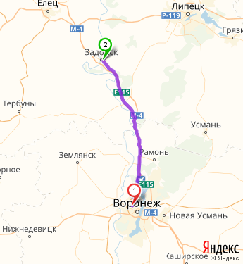 Расстояние елец. Воронеж Землянск карта. Задонск Воронеж карта. Дорога от Ельца до Воронежа. От Липецка до Усмани.