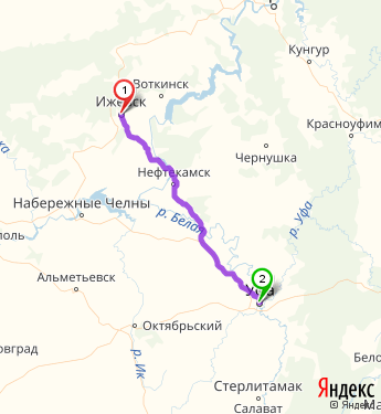 Карта сарапул нефтекамск