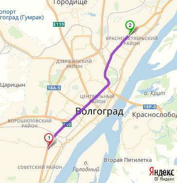 Маршрут по Волгограду