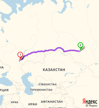 Маршрут из Саратова в Новосибирск