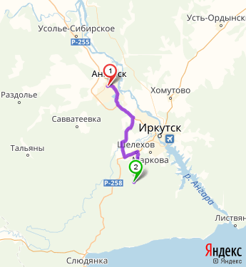 Карта усолье сибирское