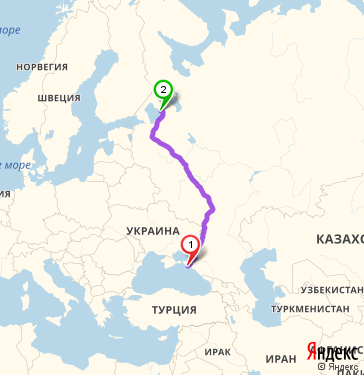 Маршрут из Новороссийска в Олонца