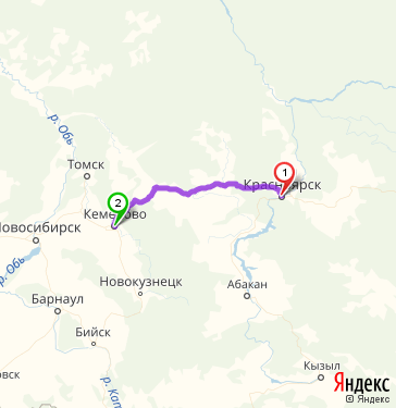 Карта кемерово новокузнецк трасса