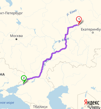 Маршрут из Перми в Ростов-на-Дону