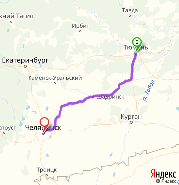 Магнитогорск курган расстояние на машине карта через троицк