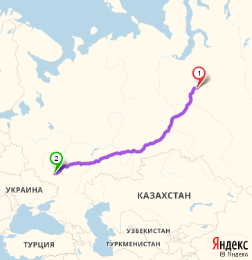 Маршрут из Ноябрьска в Воронеж