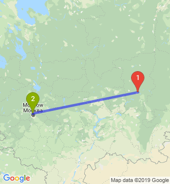 Маршрут из Перми в Долгопрудный
