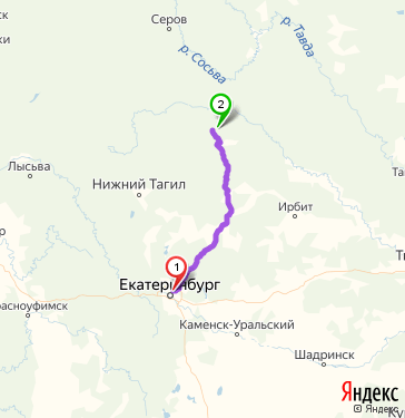Карта свердловской области город ирбит