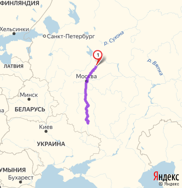 Маршрут из Ростова в Старый Оскол