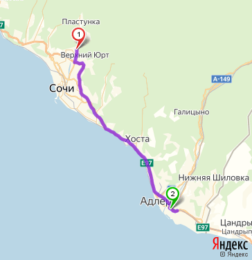 Маршрут по Сочи
