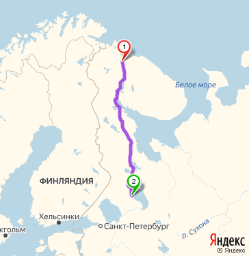 Карта от петрозаводска до мурманска