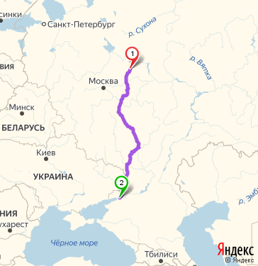 Маршрут из Иванова в Ростов-на-Дону