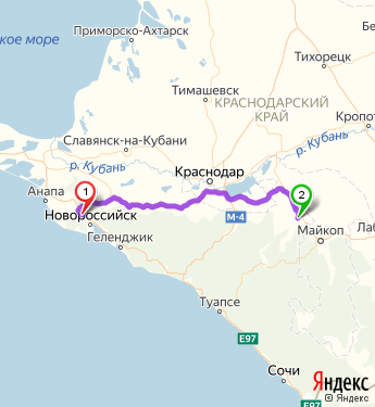 Белореченск краснодарский карта