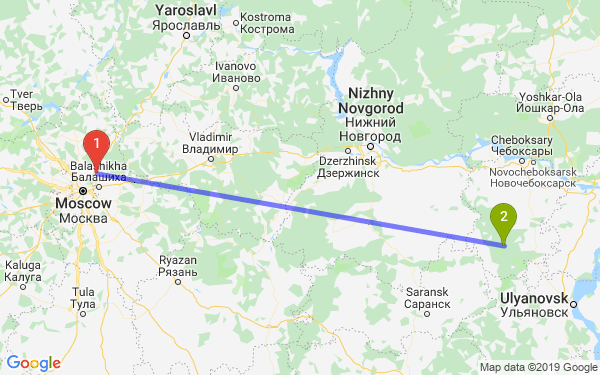 Саранск дзержинск карта