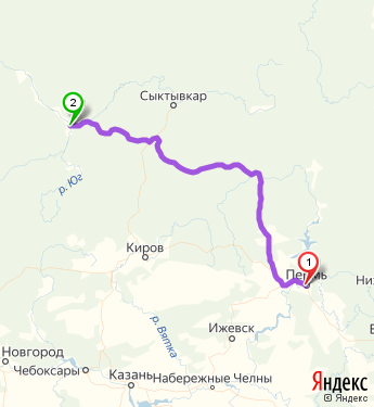 Расстояние Киров Котлас - Расстояние между городами