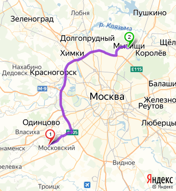 Москва дедовск карта