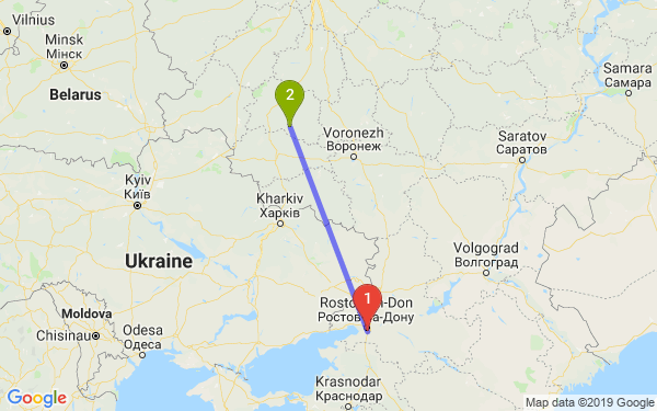 Маршрут из Батайска в Дубовик