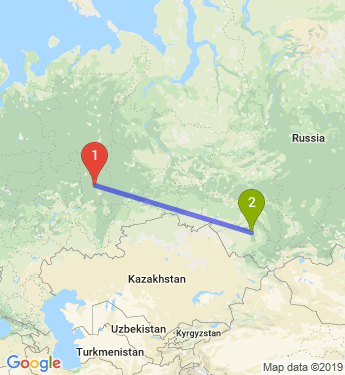 Маршрут из Перми в Барнаул