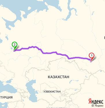 Маршрут из Прокопьевска в Ярославль